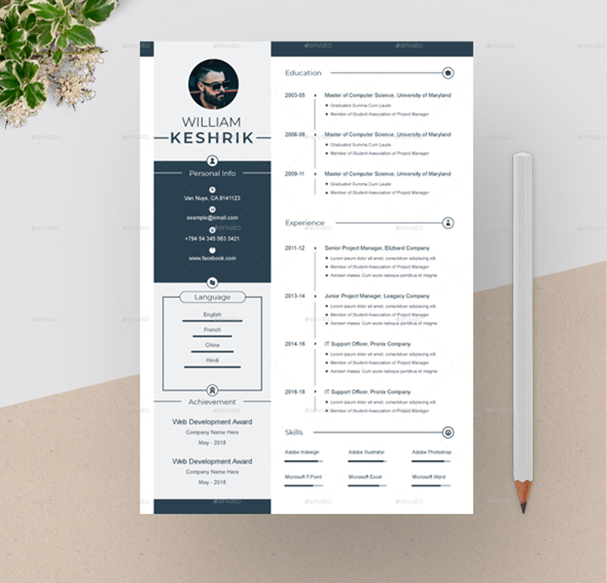 Curriculum Vitae by ResumeDeviser | GraphicRiver